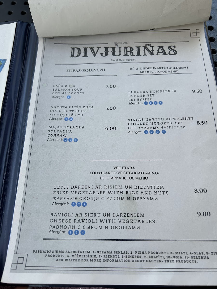 Menu - Divjūriņas photo 6