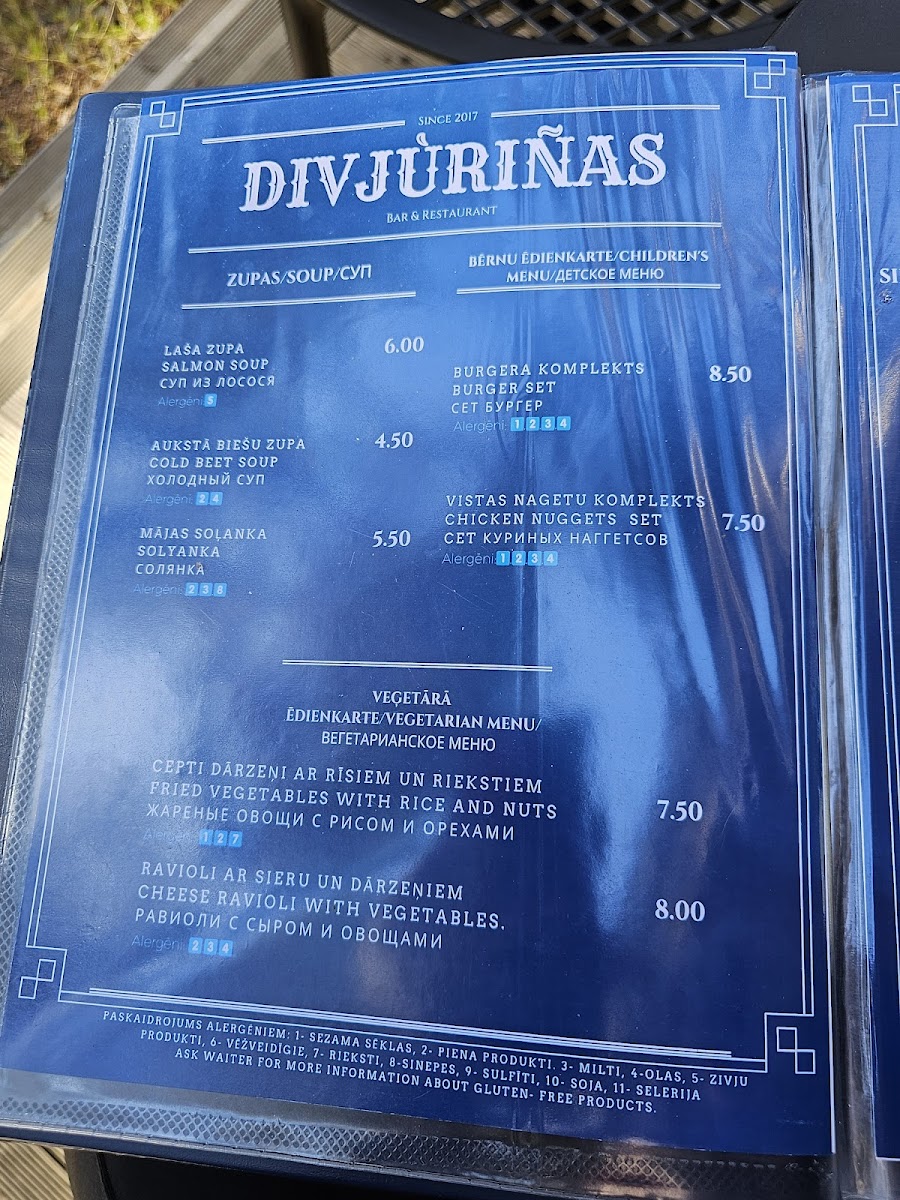 Menu - Divjūriņas photo 7