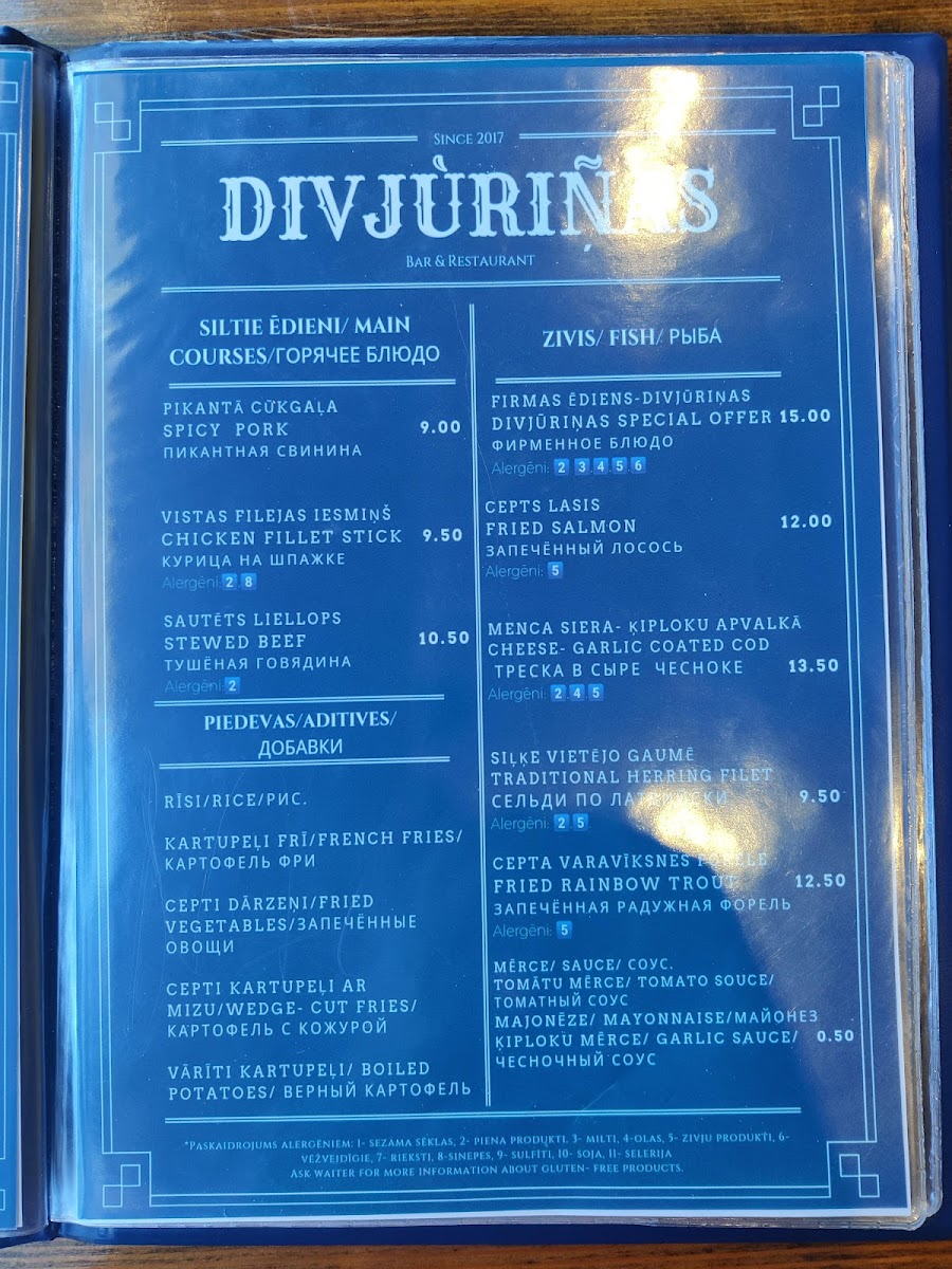 Menu - Divjūriņas photo 9